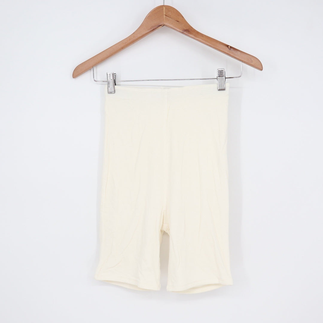 Naked Wardrobe Baby Mama Cream Maternity Biker Shorts NW-P0209BM Womens Small