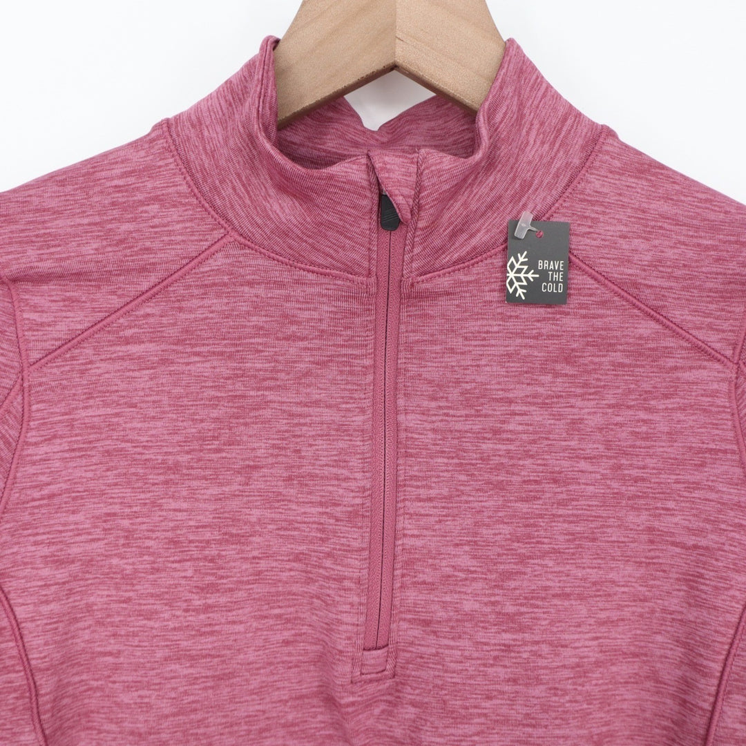 DSG Girls Rose Coffee Spacedye CWC 1/4 Zip Pullover Size L 14