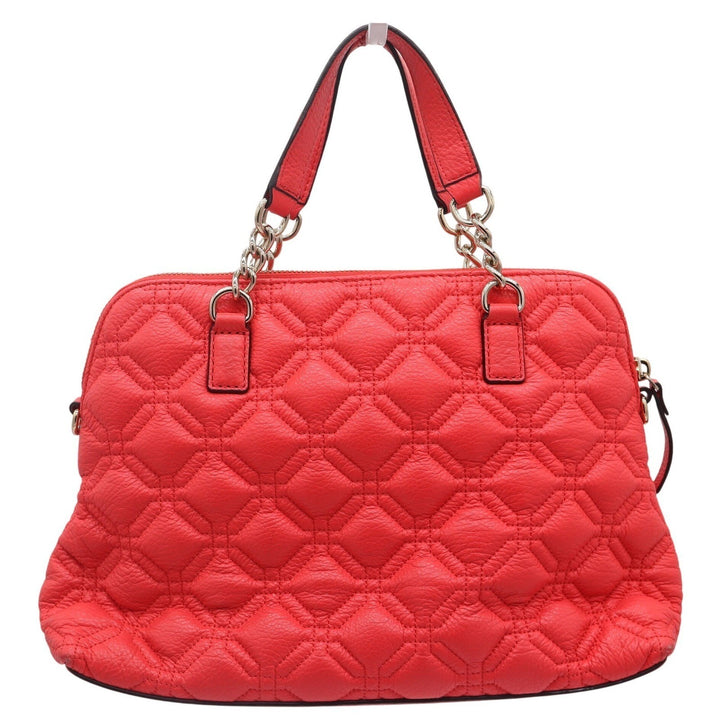 Kate Spade Red Quilted Leather Satchel Crossbody Bag