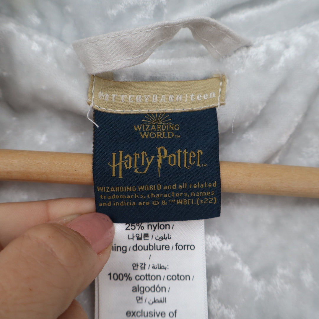Pottery Barn Teen Harry Potter Lumos Maxima Crushed Velvet Robe Silver One Size