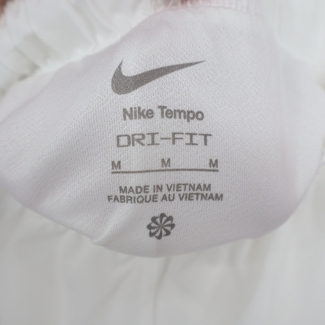 Nike Tempo Dri-FIT Womens Running Shorts White Bright Crimson Size M