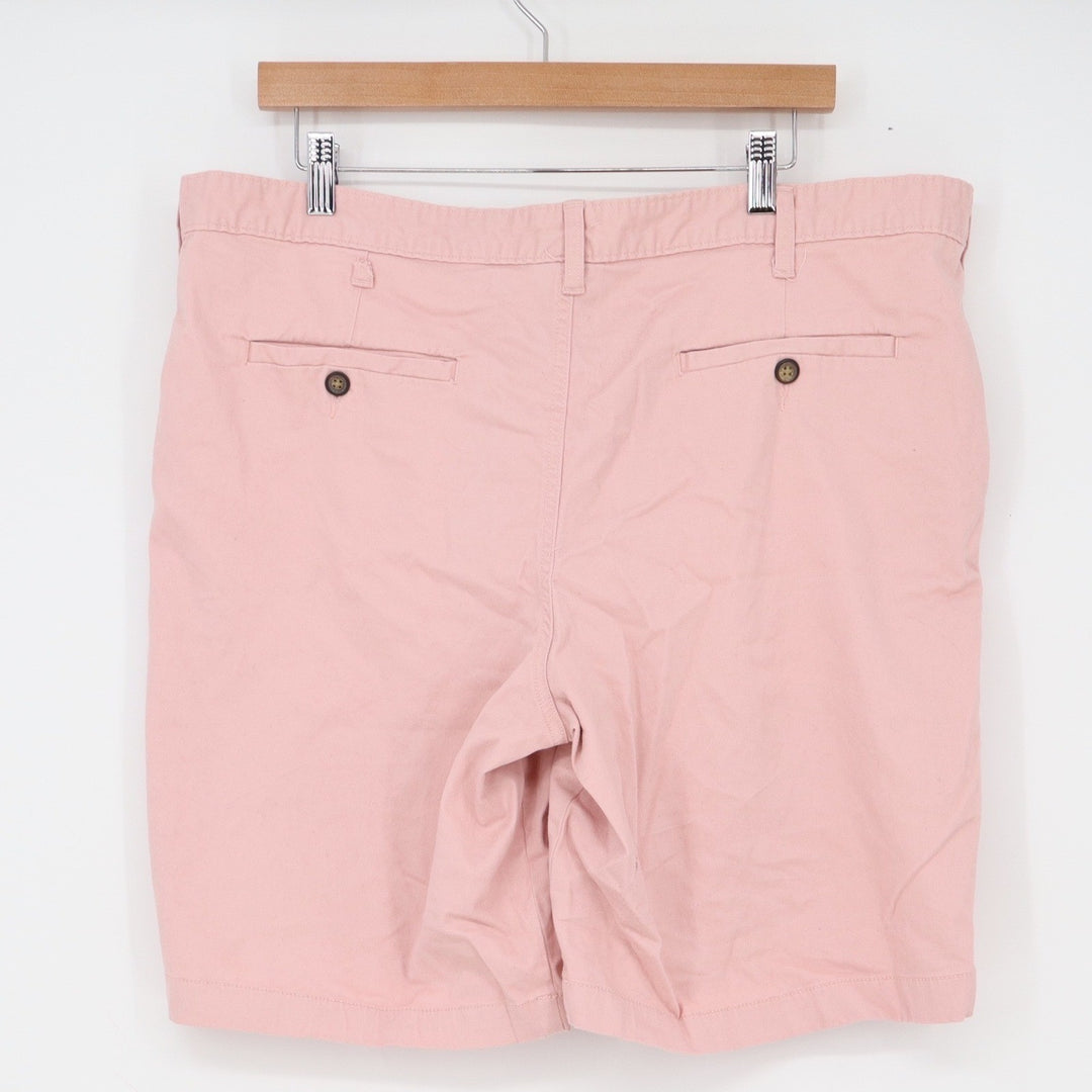 George Shorts Mens 38 Daylily Pink Flat Front Chino Stretch Excellent