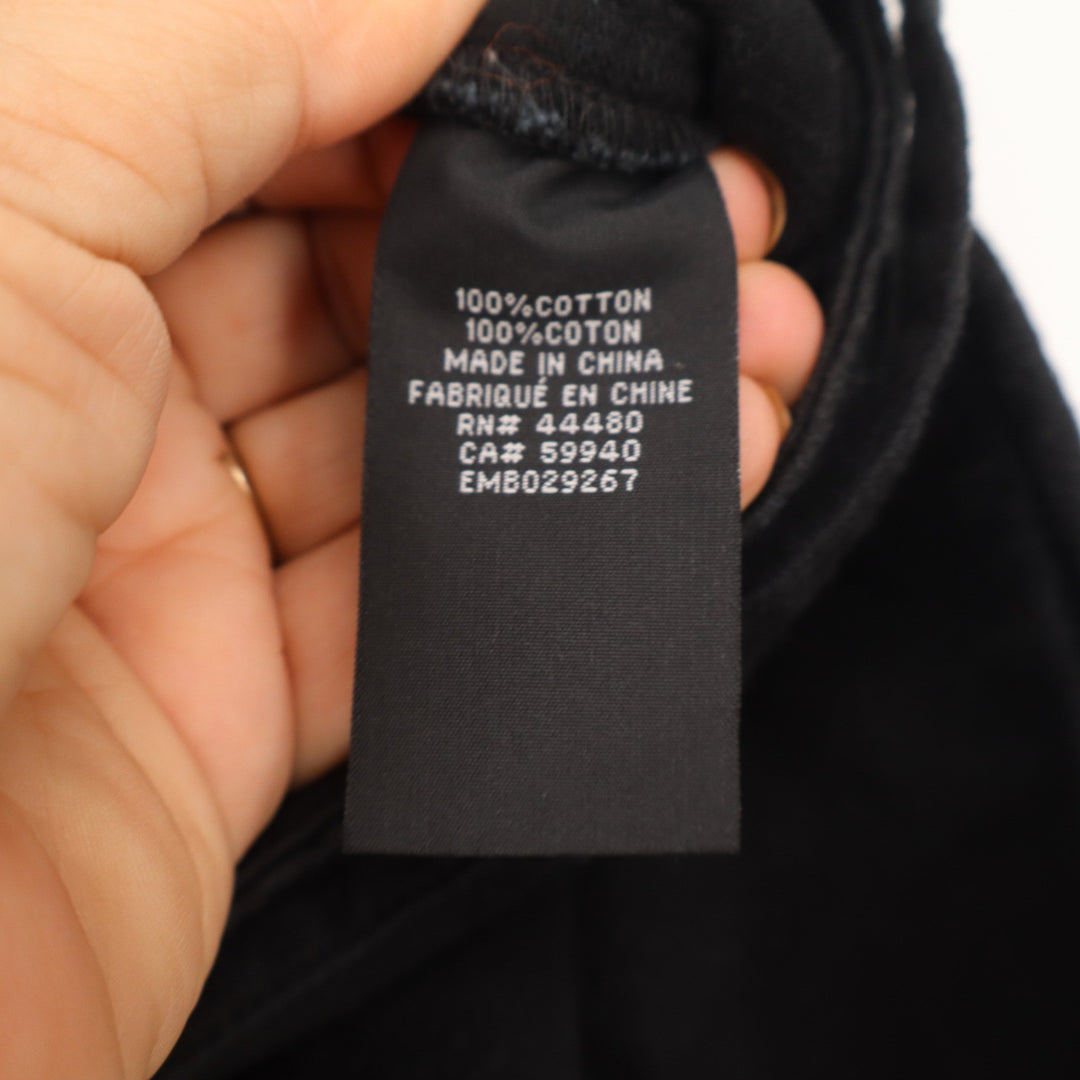 Elwood Mens Black Cotton Cargo Pants Drawstring Bungee Ankle Size 32 Streetwear