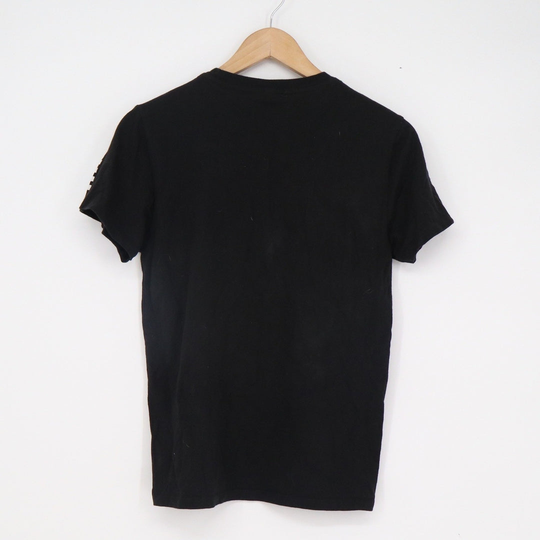 Sephora Threadfast Apparel Black Graphic T-Shirt Logo Sleeve Stripe Small