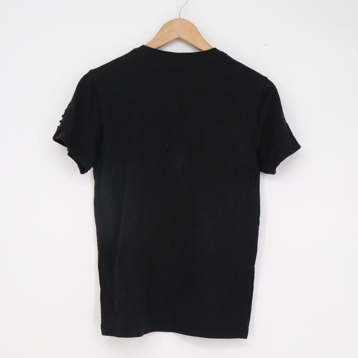 Sephora Threadfast Apparel Black Graphic T-Shirt Logo Sleeve Stripe Small
