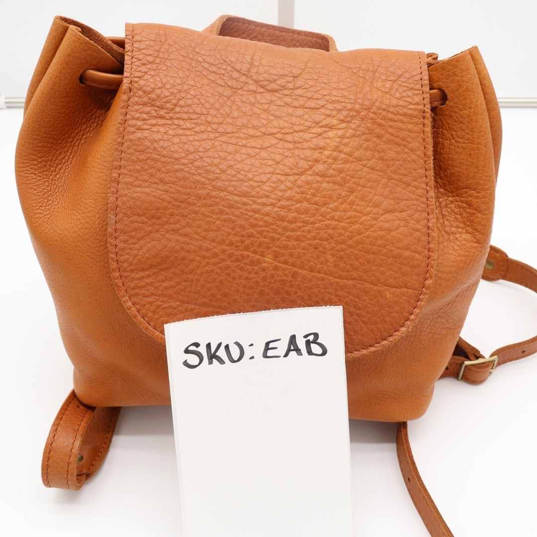 Portland Leather Womens Bucket Backpack Brown Adjustable Shoulder Strap Bag