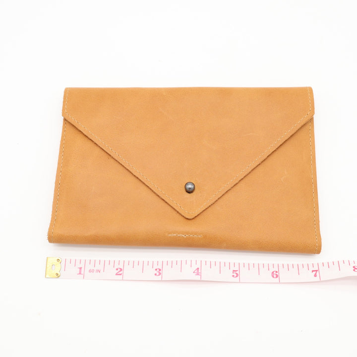Hearth & Hand with Magnolia Womens Wallet Brown Leather Foldover Flap Pocket