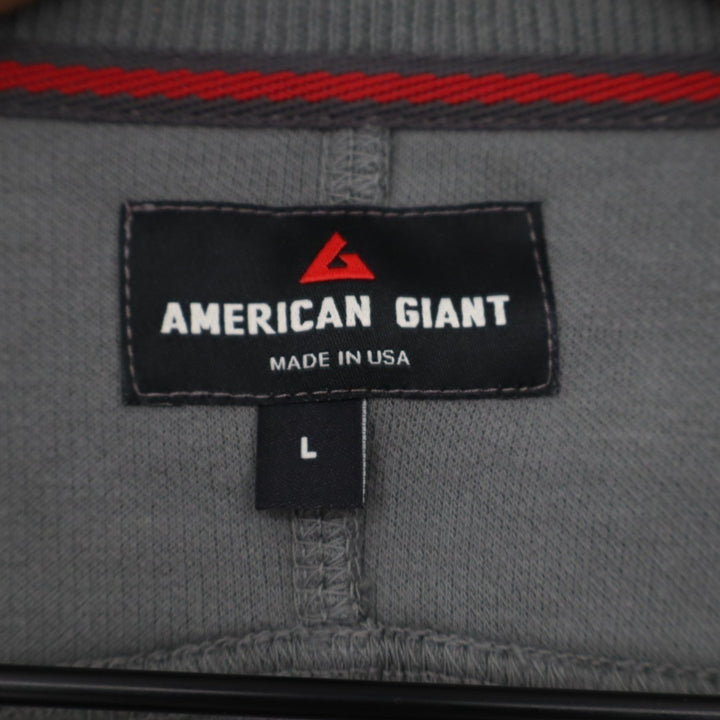American Giant Broken-In Premium Slub T-Shirt Men Large Washed Black Henley Neck