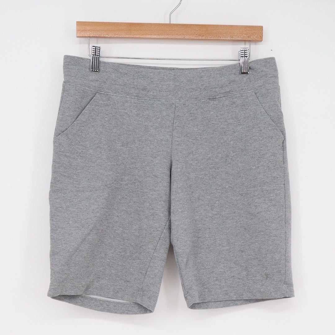 Danskin Now Classic Medium Grey Heather Knit Shorts Womens Medium