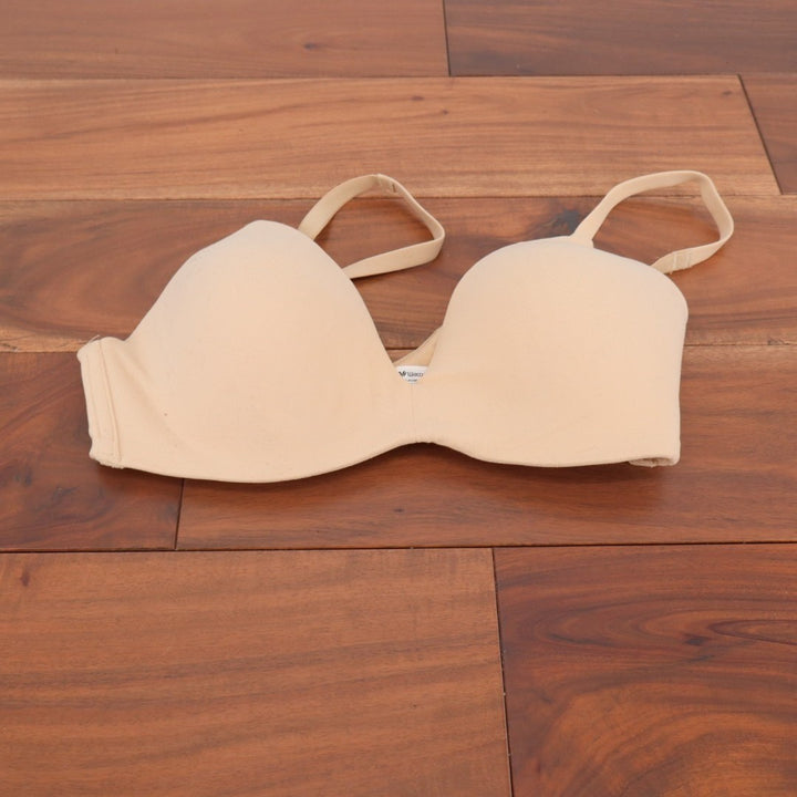 Wacoal How Perfect Wire Free T-Shirt Bra Womens 34C Sand Padded Adjustable Strap