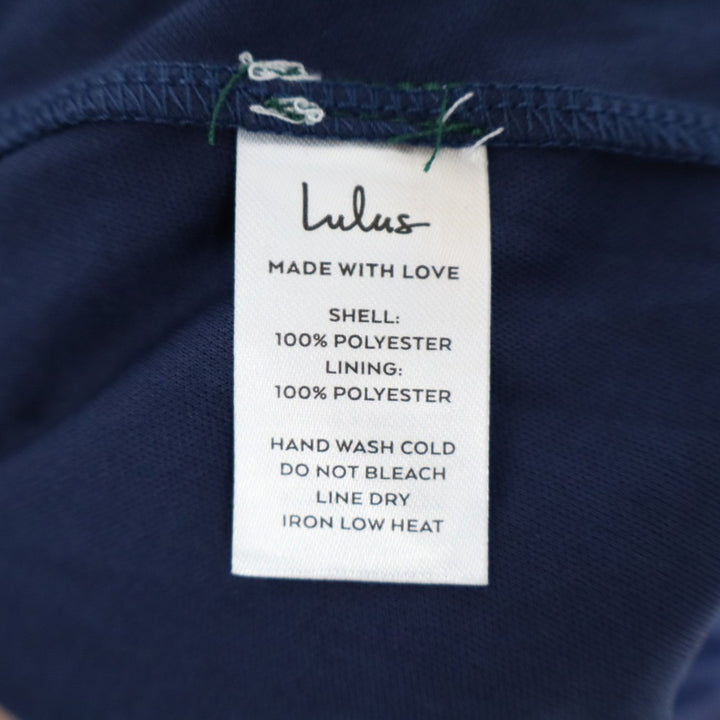 Lulus Elaborate Charm Maxi Dress Womens Navy Blue Satin Pleated Adjustable Strap