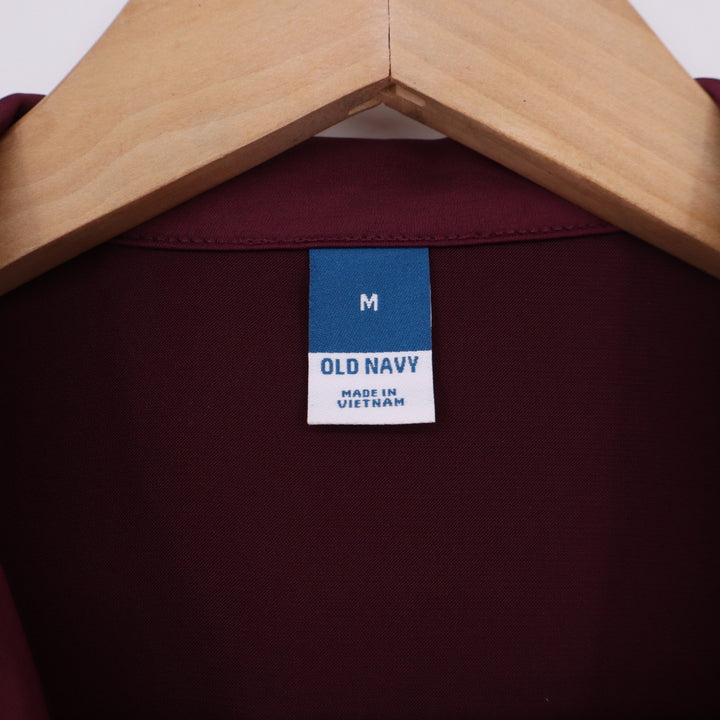 Old Navy Blouse Womens Medium Button-Down Burgundy Long Sleeve Excellent
