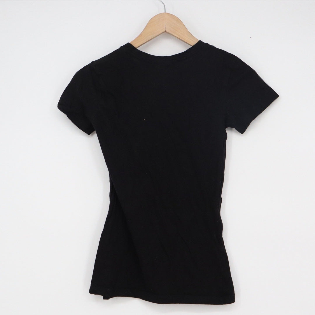 Bella Womens Black J.D. Heiskell & Co Graphic Tee Short Sleeve Slim Fit Small