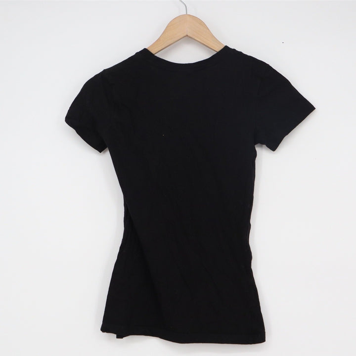 Bella Womens Black J.D. Heiskell & Co Graphic Tee Short Sleeve Slim Fit Small
