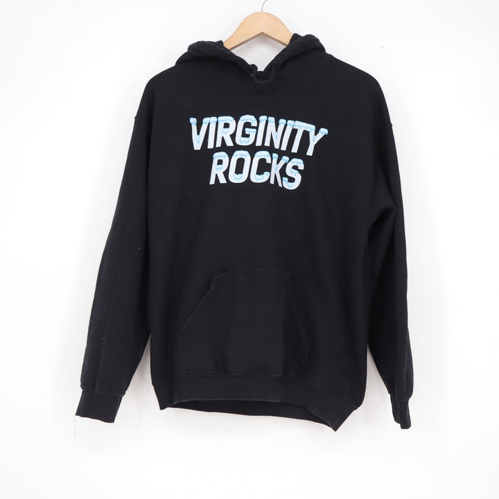 Danny Duncan Virginity Rocks Hoodie Black Blue Icy Drip Graphic Sweatshirt M