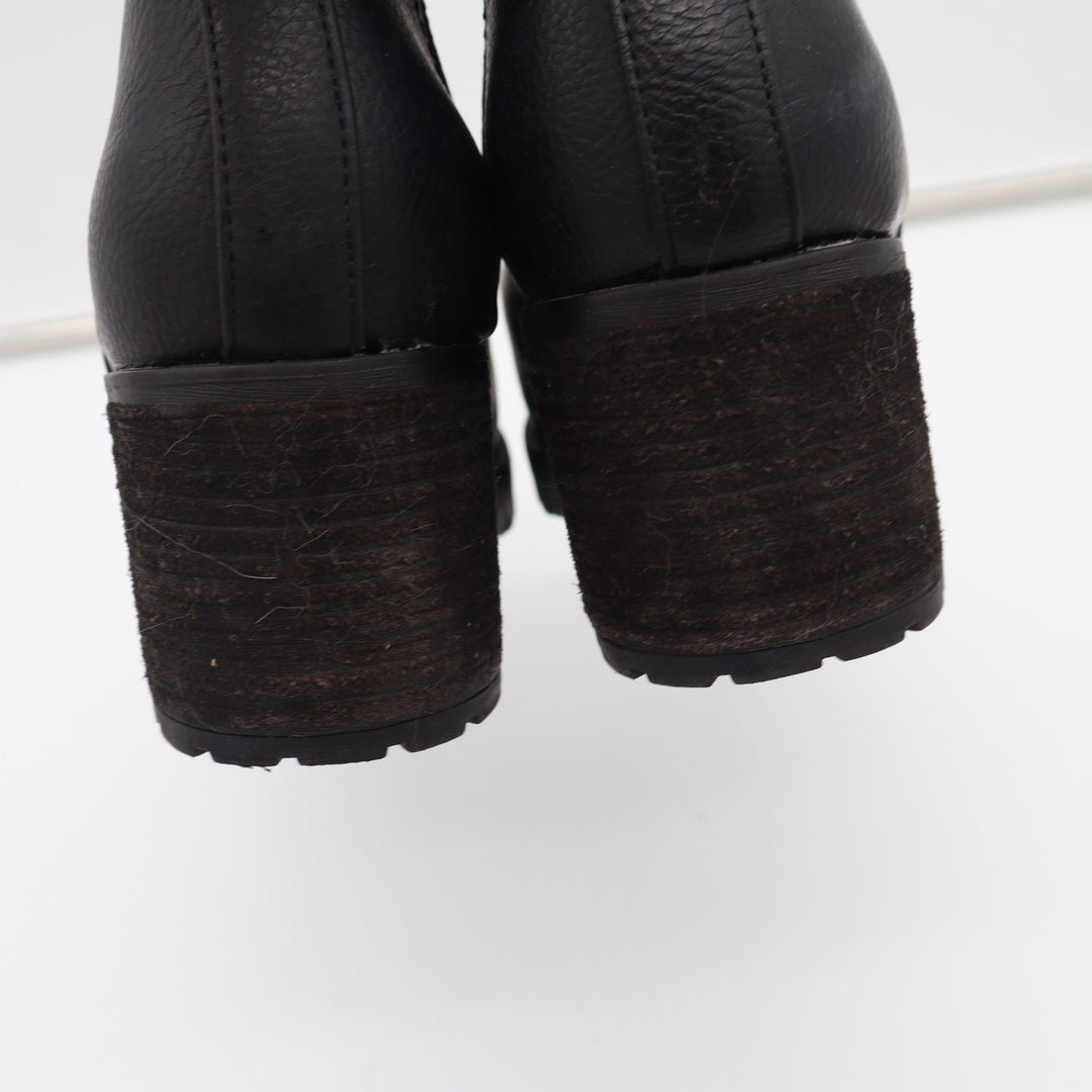 Steve Madden Jody Black Chelsea Lug Sole Block Heel Boots Womens Size 10