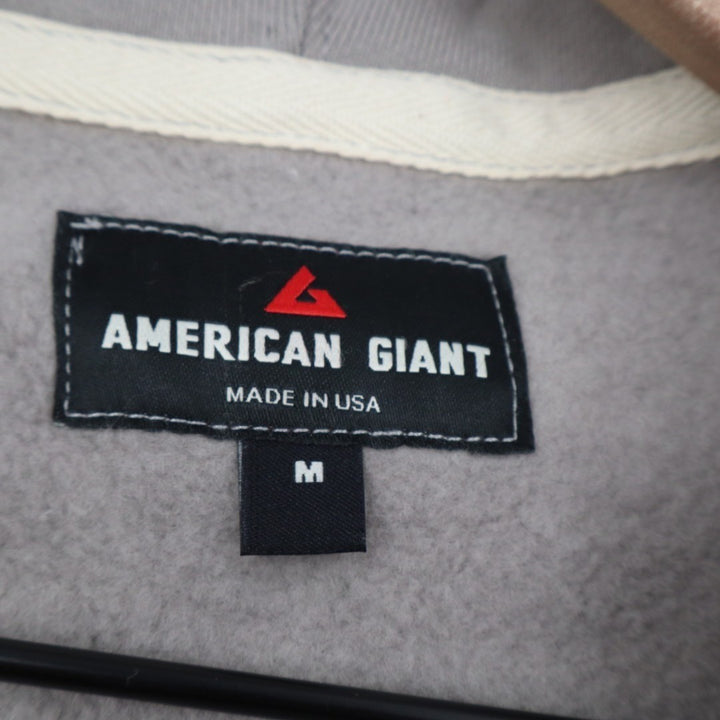 American Giant Midweight Full Zip Hoodie Mens Medium Athletic Heather Ribbed