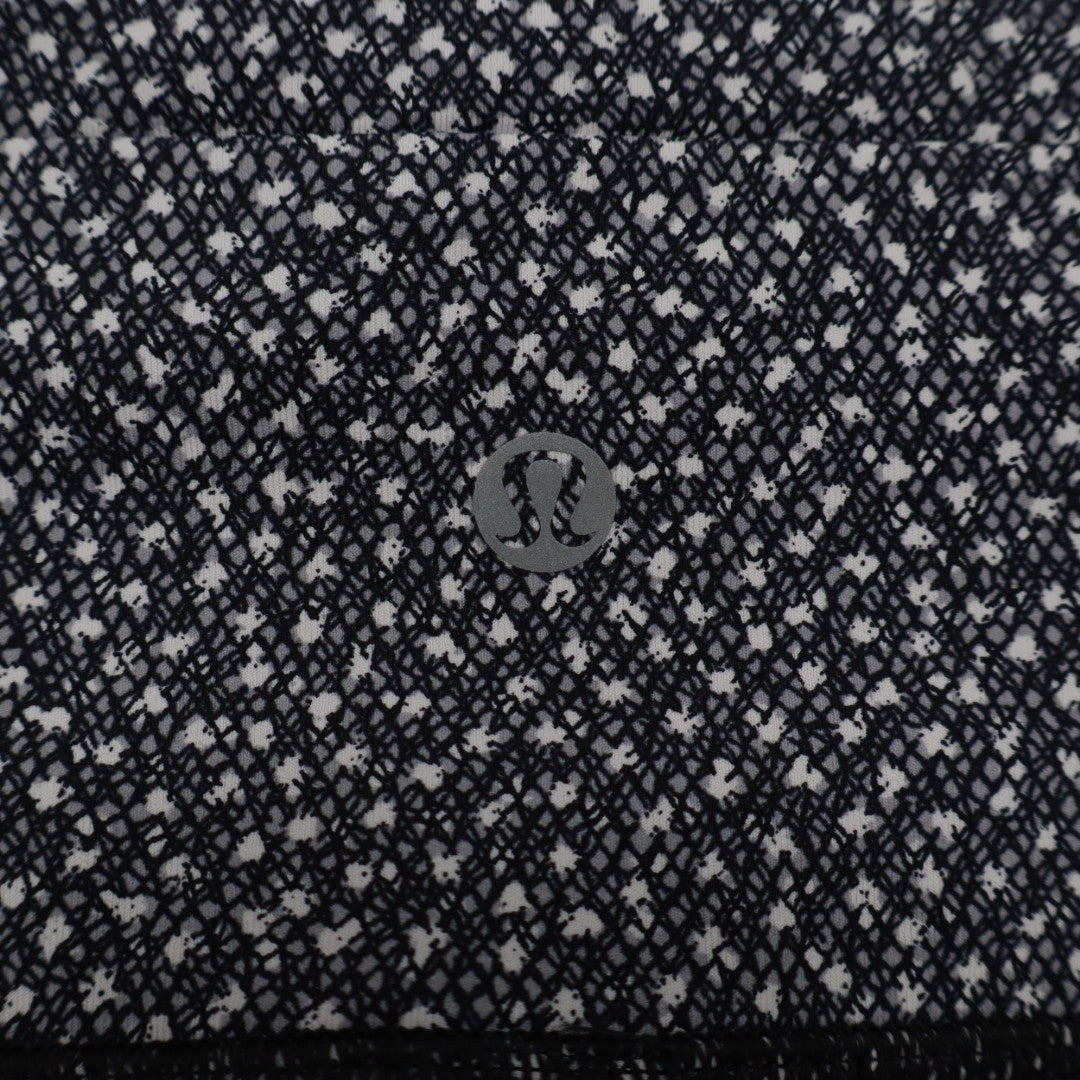 Lululemon Align High Rise Crop Leggings Geo Print Mesh Panel Size 10