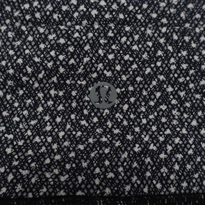 Lululemon Align High Rise Crop Leggings Geo Print Mesh Panel Size 10