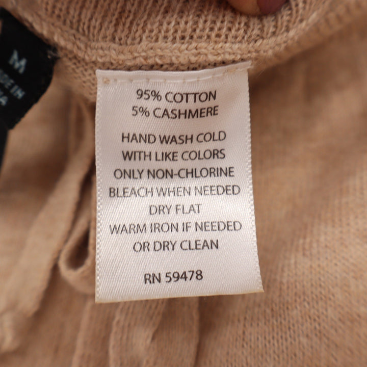 Cynthia Rowley Tan Beige Cotton Cashmere Knit Jogger Pants Womens Medium