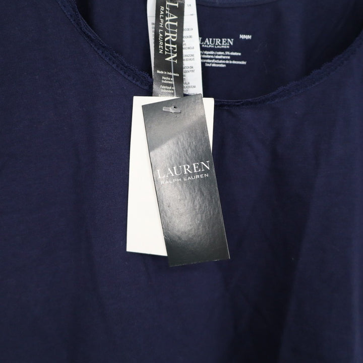 Lauren Ralph Lauren Camisole Top Womens Medium Navy Stretch Scoop Neck Pullover