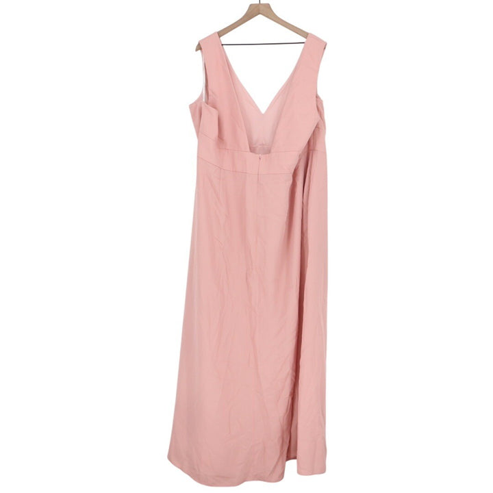 AFTER SIX Style 6857 Blush Pink V Neck Sleeveless Formal Gown Dress 28W