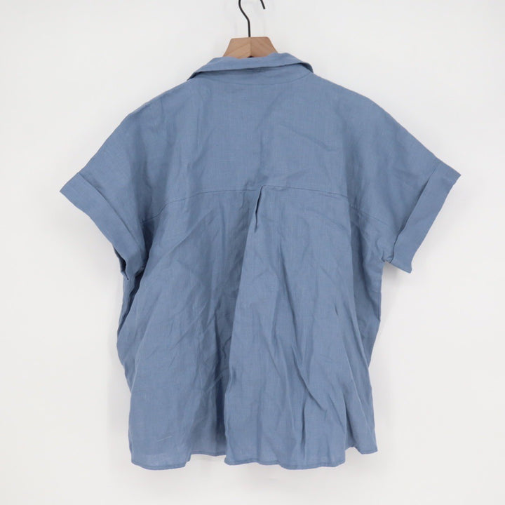 American Giant Easy Linen Shirt Breach Horizon Size L Made in USA