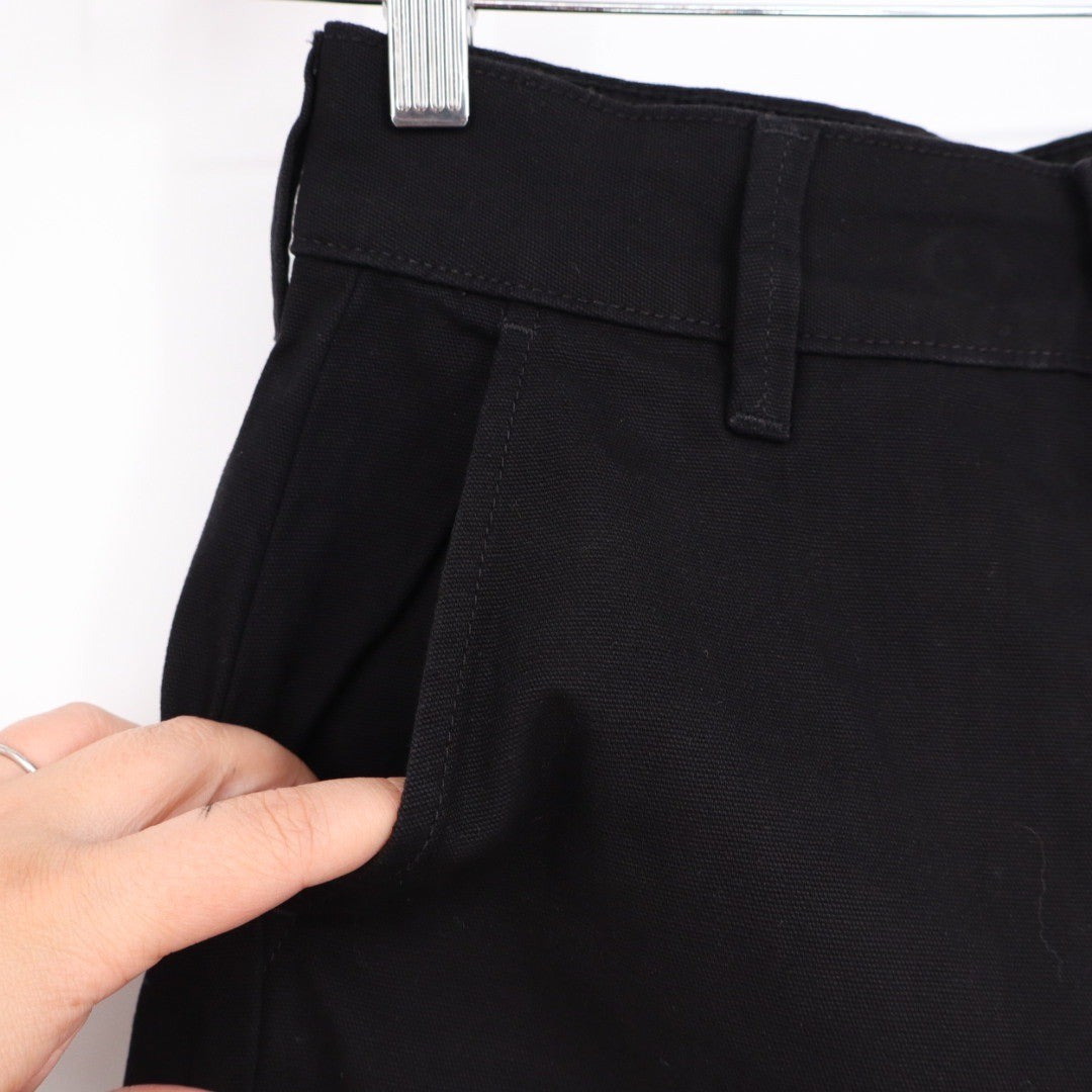 American Giant Black Wide Leg Cropped Pants Size 4 Made in USA