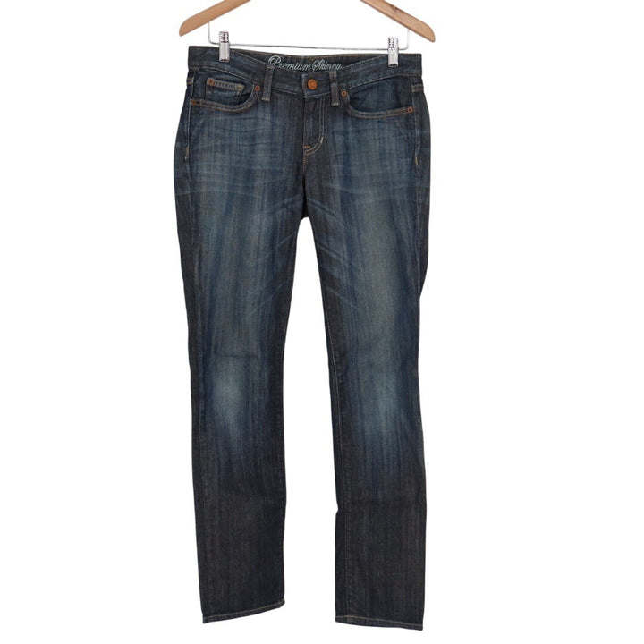 Premium Skinny Jeans Womens 6R Blue Denim Cotton Stretch 5-Pockets High Rise