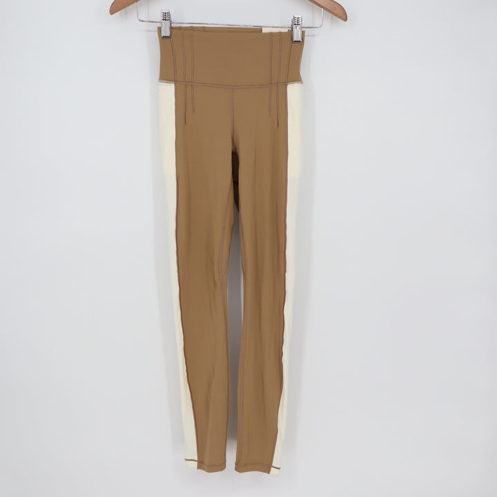 Calia Inspire Corseted 7/8 Leggings Tan Brown XS High Rise Pocket Legging