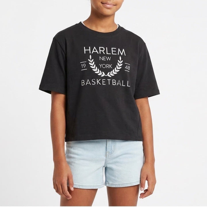 DSG Girls Harlem New York Basketball Graphic Tee Shirt Black M 10-12