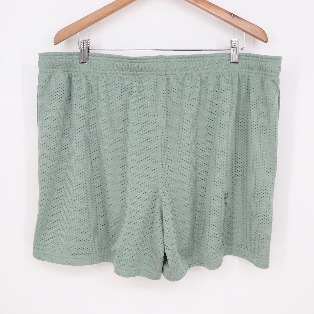 Under Armour Mens 2XL Mesh Athletic Shorts Sage Green Lined Gym Workout