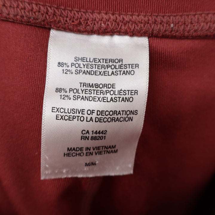 Mondetta Performance Luxury Womens Burgundy Cropped Leggings with Pockets Size M