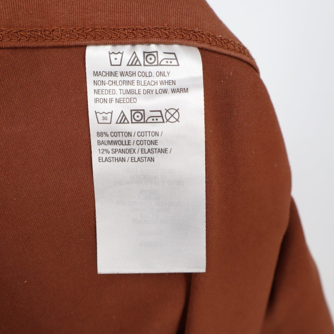 Susan Graver Weekend Cavalry Twill Knit Slim Pants Womens Medium Rust Brown