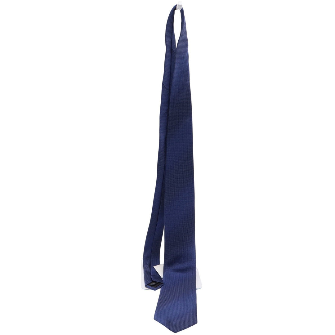 Kenneth Cole Reaction Mens Blue Textured 100% Silk Necktie NEW