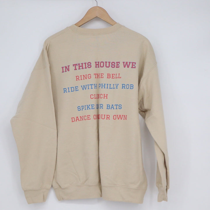 Gildan Bryce's House Philadelphia Baseball Graphic Crewneck Sweatshirt Tan L