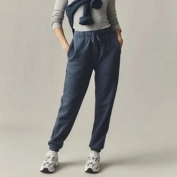 American Giant Sweatpants Womens XS Blue Slash Pockets Drawstring Waist Outdoor