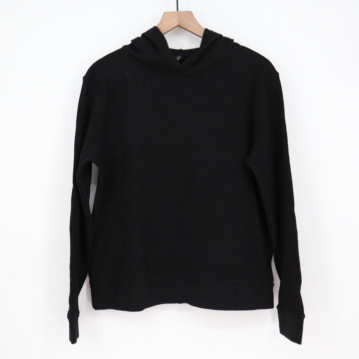 American Giant Women's Thermal Pullover Black Size L Made In USA