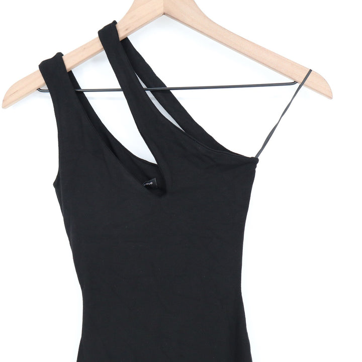 Naked Wardrobe Womens One Shoulder Asymmetric Mini Bodycon Dress Black XL