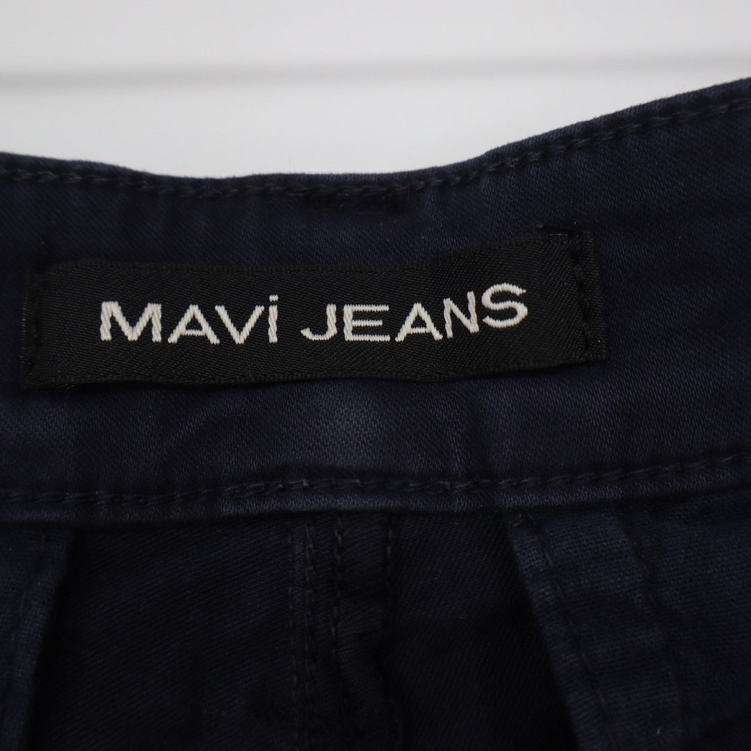 Mavi Jeans Mike Mens Navy Blue Chino Shorts Size 35 Cotton Stretch