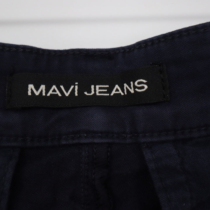 Mavi Jeans Mike Mens Navy Blue Chino Shorts Size 35 Cotton Stretch