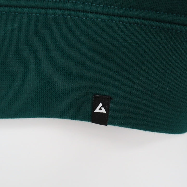 American Giant Hoodie Womens XS Green Logo Fleece Lined Kangaroo Pocket Full Zip