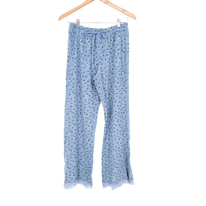 Free People Intimates Pajama Pants Womens W26 Blue Floral Stretch Drawstring