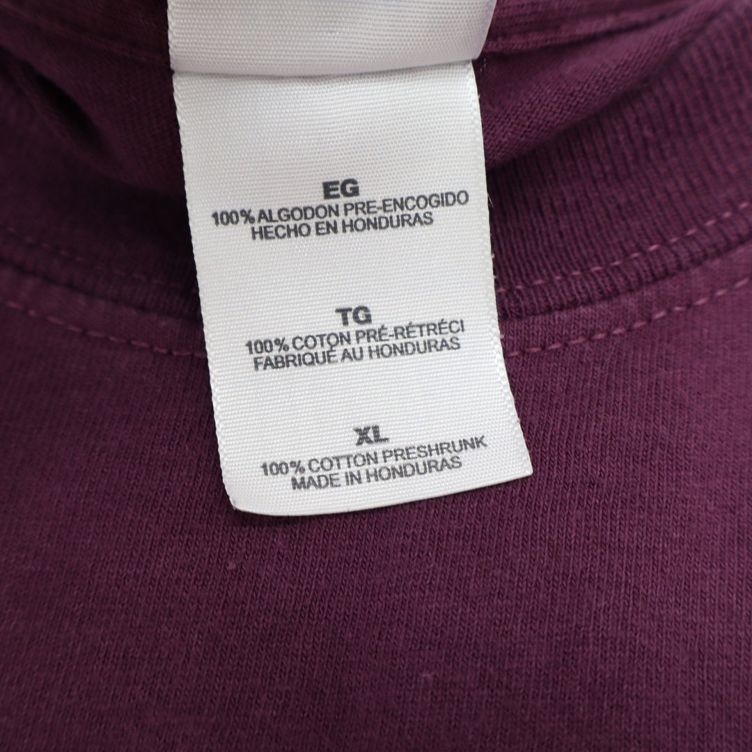 Gildan Curves Fitness Graphic T-Shirt XL Maroon Ultra Cotton Short Sleeve Tee