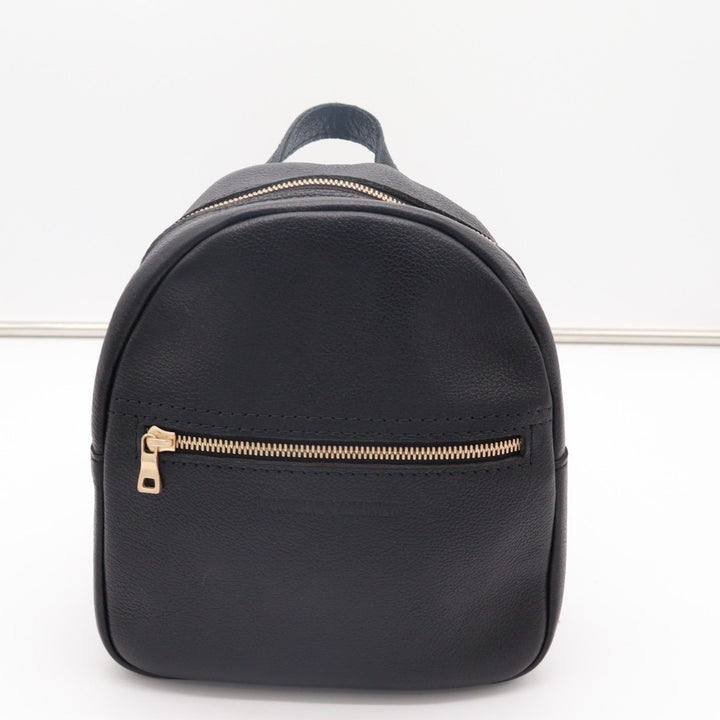 Portland Leather Womens Backpack Core Black Leather Adjustable Shoulder Strap