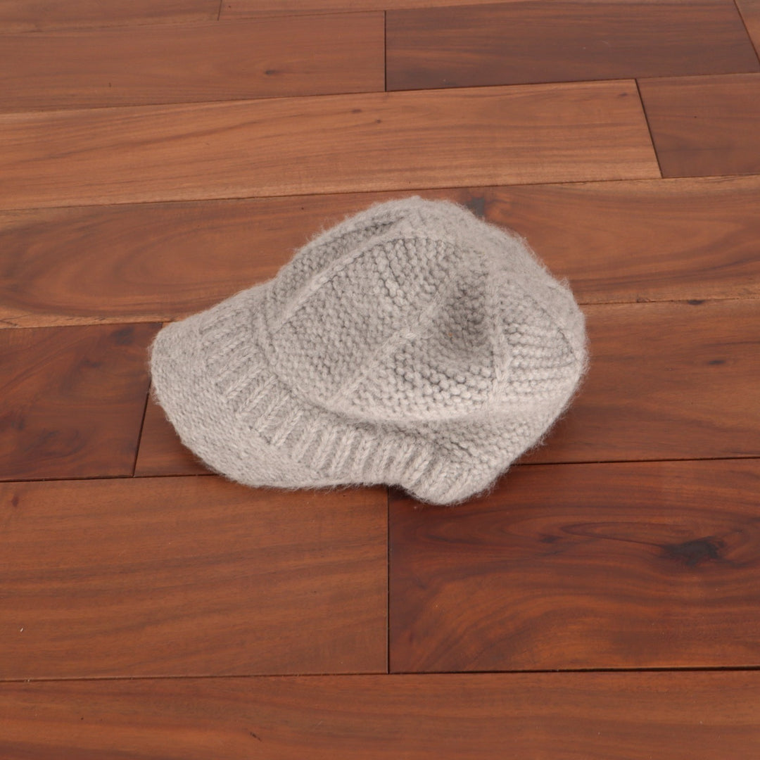 Scala Newsboy Cap Womens One Size Heather Gray Tight Knit Winter Warm Wear