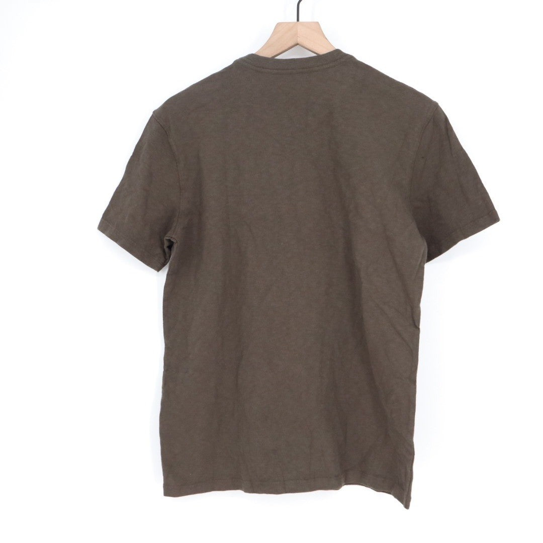 AMERICAN GIANT T Shirt Brown Crew Neck Basic Essential Made in USA Size S