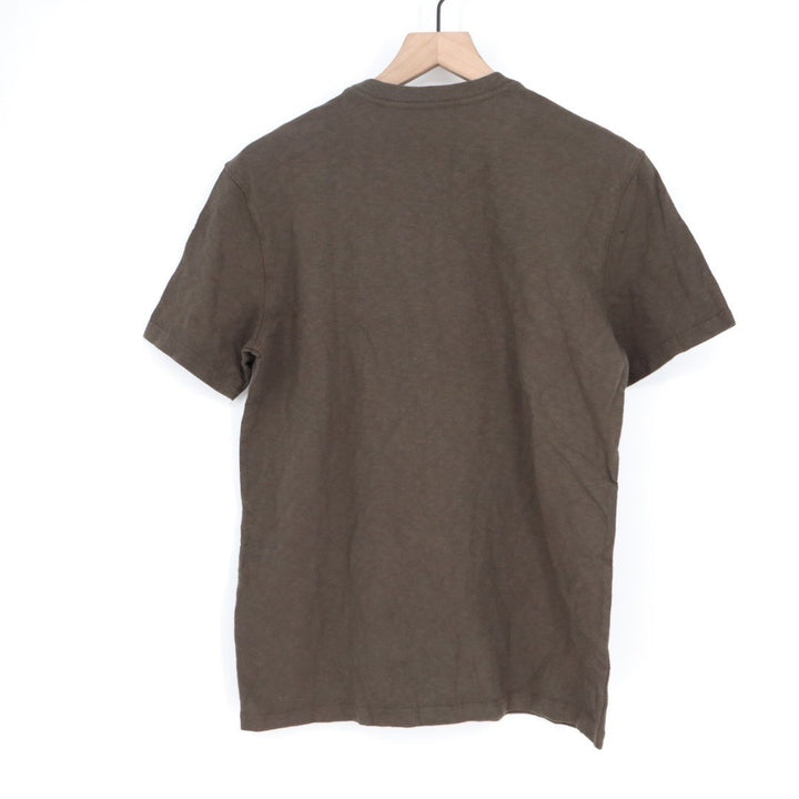 AMERICAN GIANT T Shirt Brown Crew Neck Basic Essential Made in USA Size S
