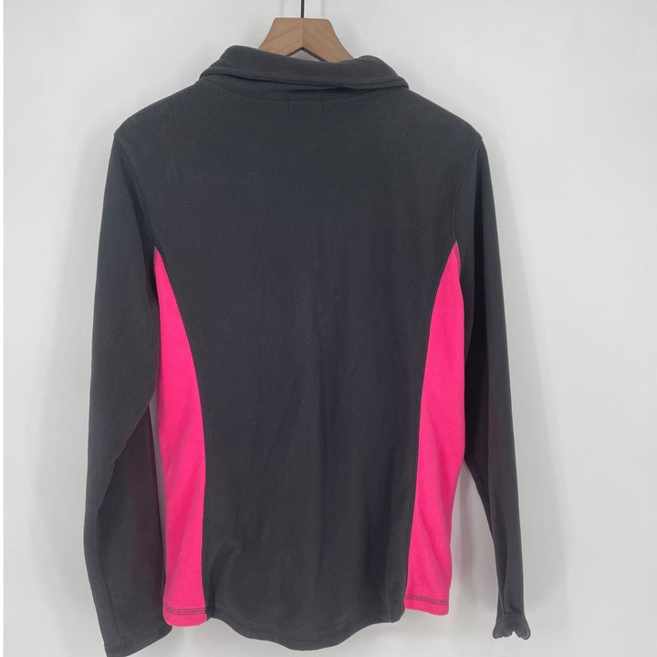 Old Navy Fleece Quarter Zip Pullover Athletic Gray Pink Size Large