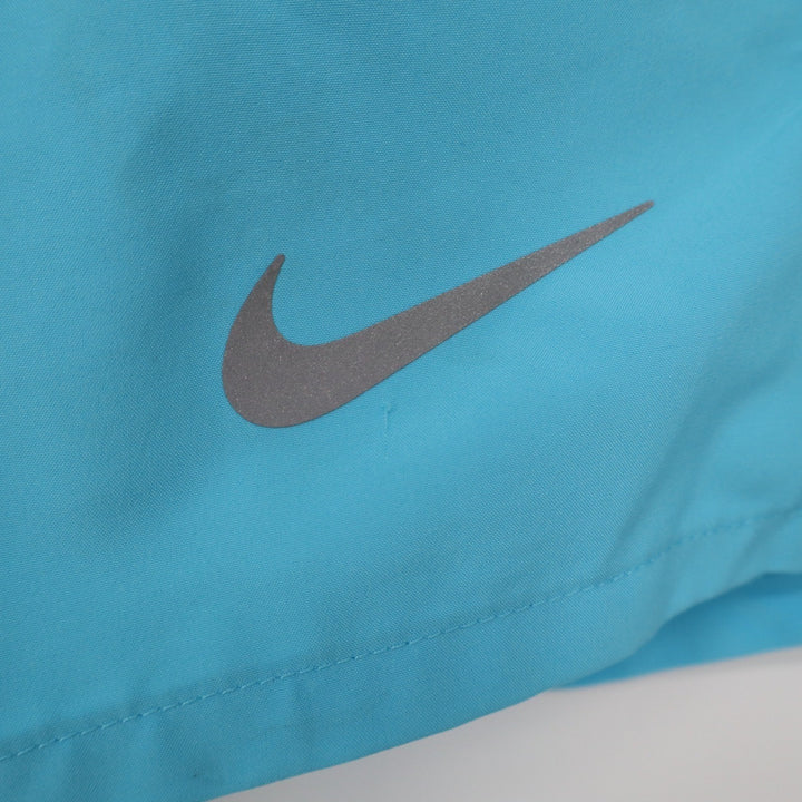 Nike Mens Dri-FIT Running Shorts Blue Black Mesh 5 Inch Inseam Large
